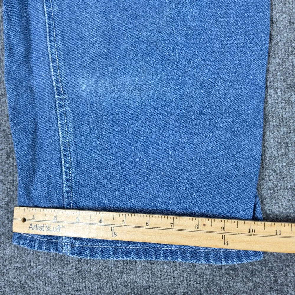 Dickies Mens 2XL Blue Denim Bib Overalls Distressed Carpenter Workwear Pants